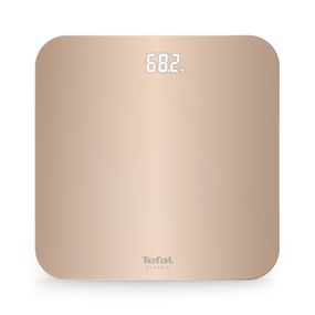 Cântar de baie Tefal Classic PP1900V0, 180 KG, gradații la 100 g, 31 x 31 cm, sticlă, maro