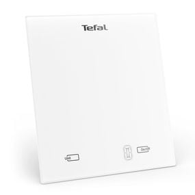 Cântar de bucătăraie Tefal Essential BC5504V0, capacitate 5 kg, funcție tara, oprire automată, baterii incluse, alb