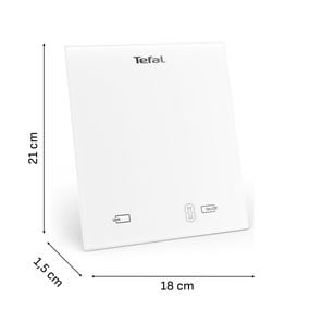 Cântar de bucătăraie Tefal Essential BC5504V0, capacitate 5 kg, funcție tara, oprire automată, baterii incluse, alb