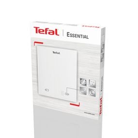 Cântar de bucătăraie Tefal Essential BC5504V0, capacitate 5 kg, funcție tara, oprire automată, baterii incluse, alb