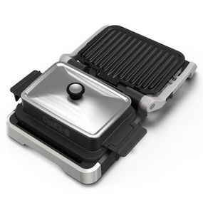 Capac pentru gătit Tefal XA731810, compatibil cu grătarul electric OptiGrill 4 &icirc;n 1 și OptiGrill 2 &icirc;n 1, inox, compatibil cu mașina de spălat vase, seriile GC774xx, GC773xx, GC772xx, argintiu