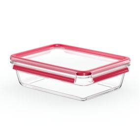 Caserola Tefal MasterSeal Glass N1041110, 2 L, sticla, inchidere 100% etansa, transparent