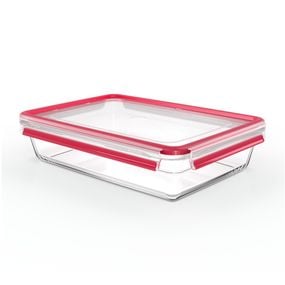 Caserola Tefal MasterSeal Glass N1041210, 3 L, sticla, inchidere 100% etansa, transparent