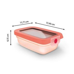 Caserolă Tefal ONEClick N1210210, 0.5 L, plastic, &icirc;nchidere 100% etanşă, portocaliu