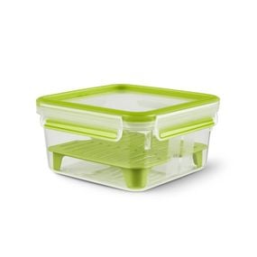 Caserola MasterSeal ToGo 1,3 L N1071710, plastic, accesoriu detașabil inclus, 100% inchidere etanșă, verde / translucid
