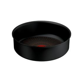 Cratita Tefal Ingenio Excellence+ P0003524, 24 cm, invelis antiaderent, tehnologie FUSION CORE, Thermo-Signal™, aluminiu, inductie, negru