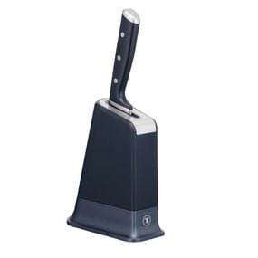 Cuțitul bucătarului & suport Tefal EverSharp Pro K297S244, inox german, m&acirc;ner ergonomic, sistem de ascuțire integrat, negru & argintiu