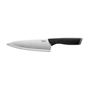 Cuțitul bucătarului Tefal Comfort K2213244, 20 cm, lamă inox, m&acirc;ner ergonomic, argintiu & negru