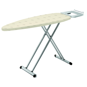 Masă de călcat Pro Comfort IB5100E0, suprafață 130 x 47 cm, &icirc;nălțime p&acirc;nă la 93 cm, husă bumbac și spumă, 7.6 KG, inox, alb / bej