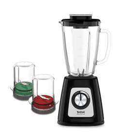 Blender BlendForce 2 BL438831, tehnologie Powelix, 800 W, 6 lame inox, 3 programe inteligente, Air Cooling, Smart Lock,  Easy Safety, Easy Clean, 2 accesorii râșniță și tocător, 1.75 L, negru