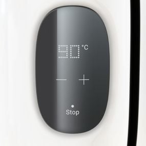 Fierbător apă Tefal Majestuo KI883D10, 2400W, 1.5L, filtru anticalcar detașabil, indicator nivel apă, bază rotativă 360°, indicator luminos, alb