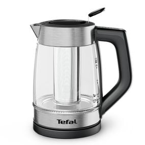 Fierbator de apa Tefal Element BJ760DE0, 2200 W, 1.7 L, 5 trepte temperatura, indicator luminos temperatura, infuzor pentru ceai, baza rotativa, argintiu & negru