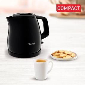 Fierbator de apa Tefal Vita KO153810, 2400 W, 0.8 L, filtru anticalcar, oprire automata, baza rotativa, negru