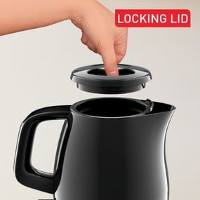 Fierbator de apa Tefal Vita KO153810, 2400 W, 0.8 L, filtru anticalcar, oprire automata, baza rotativa, negru