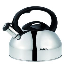 Fierbător manual cu fluier Tefal C7922024, 3 litri, mâner ergonomic, oțel inoxidabil, argintiu & negru