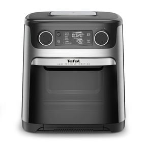 Friteuză cu aer cald Tefal Easy Fry FW556DE0 1800W, 15L - Air fryer cu 9 programe automate, tehnologie Extra-Crisp, temperatură ajustabilă, ecran LCD, argintiu & negru