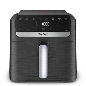Friteuza cu aer cald Tefal Easy Fry Mega Compact EY8618E0, 2020 W, capacitate 7.5 L, - Ai fryer cu 8 programe automate, temperatura ajustabila, display digital, oprire automata, negru 
