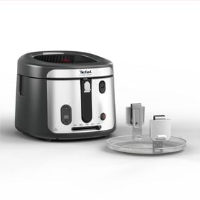 Friteuză Tefal Filtra Vision+ FF2588E0, 1900W, capacitate ulei 2.1L, capacitate alimente 1.2 KG, înveliș antiaderent, filtru metalic, fereastră pentru monitorizare, argintiu & negru