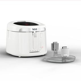Friteuză Tefal Filtra Vision FF2541E0, 1900W, capacitate ulei 2.1L, capacitate alimente 1.2 KG, &icirc;nveliș antiaderent, filtru metalic, fereastră pentru monitorizare, alb