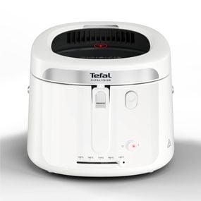 Friteuză Tefal Filtra Vision FF2541E0, 1900W, capacitate ulei 2.1L, capacitate alimente 1.2 KG, &icirc;nveliș antiaderent, filtru metalic, fereastră pentru monitorizare, alb
