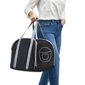 Geantă de transport Tefal XA607800 pentru multicooker Cook4me, 2 m&acirc;nere, căptușeală din spumă, fund &icirc;ntărit, negru