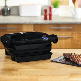 Grătar electric Tefal OptiGrill Elite GC750830, 2000 W, 12 programe, funcție Searing Boost, 600 cm2 suprafața de gătire, negru