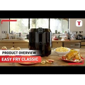 Friteuză cu aer cald Easy Fry Classique EY201815, 1500 W - Air fryer cu 4 funcții de gătire, temperatură ajustabilă, capacitate XL, 1.2 KG / 4.2 L, negru
