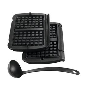 Accesoriu pentru gofre Tefal XA724810, compatibil cu OptiGrill+ și OptiGrill Elite, plăci cu &icirc;nveliș antiaderent, compatibil cu mașina de spălat vase, seriile GC706xxx, GC71xxx, GC73xxx, GC75xxx, negru