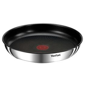 Set 3 piese TEFAL Ingenio Emotion L897S374, inducție (2 tigăi 24 cm & 28 cm, 1 m&acirc;ner detașabil ), Tehnologia Thermo-Signal, inox