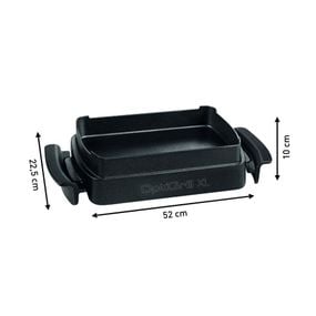 Accesoriu Snacking & Baking Tefal XA727810 pentru OptiGrill+ XL / Elite XL, 2 L, 3&ndash;5 porții, suprafață antiaderentă, aluminiu, seriile GC72xxxx si GC76xxxx, negru
