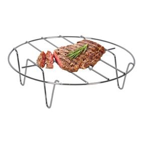 Set 4 accesorii Tefal XA113010, 20 cm, compatibile cu friteuzele Easy Fry XXL, tavă pentru pizza, vas pentru copt, grătar pentru friptură, suport pentru frigărui, inox și strat antiaderent, negru