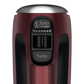 Mixer de m&acirc;nă Tefal PowerMix Silence HT652538, 600W, 6 trepte de viteză, tehnologie Silence600 funcție Turbo, 2 teluri, 2 c&acirc;rlige, picior pasator, pahar gradat, rosu  