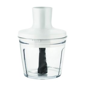 Blender vertical Tefal Optichef HB643138, 800W, pahar 800 ml, tocător 500 ml, tel, funcție pulse, funcție turbo, lame Powelix, 20 trepte de viteză, alb