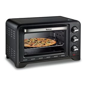 Cuptor Electric Optimo OF444834, 1380 W, tehnologie convecție, 6 programe, 240&deg;C, temporizator,  &icirc;nveliş interior antiaderent, 2 accesorii incluse, 19 L, negru