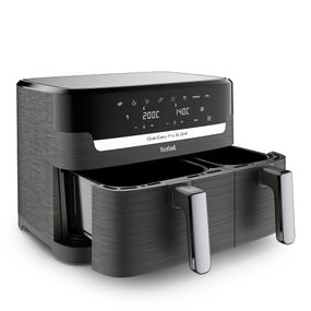 Pachet PROMO Friteuză cu aer cald Tefal Dual Easy Fry&Grill EY905B10 & Set de 3 caserole MasterSeal Plastic K3028912