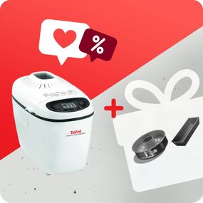 Pachet PROMO Mașină de pâine Tefal Home Bread Baguette PF610138 & Set 3 piese pentru copt Tefal Easybake J174S274
