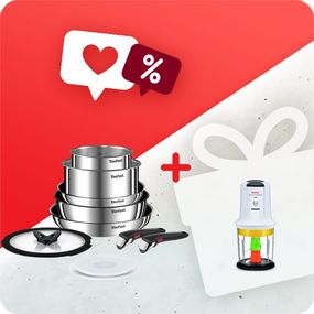 Pachet PROMO Set de 10 piese Ingenio Emotion L897SA74 & Minitocător Multi Moulinette 6 în 1 MQ723138