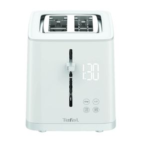 Prăjitor de pâine Tefal Sense TT693110, 850W, 4 funcții dedicate, 7 trepte de rumenire, fante cu lățime variabilă, tavă firimituri, alb