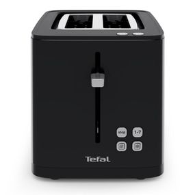 Prajitor de paine Tefal Smart'n Light TT640810, 850W, 2 felii, ecran digital, 3 functii dedicate, 7 niveluri de rumenire, negru