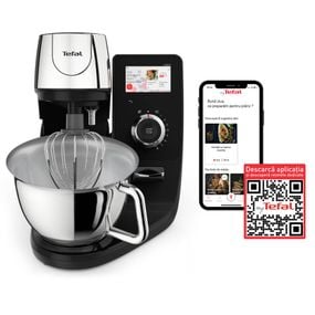 Robot de bucatarie Tefal i-Coach Touch QB950D38, 1200W, 5.5L, ecran tactil, 10 trepte de viteza, 21 programe, negru