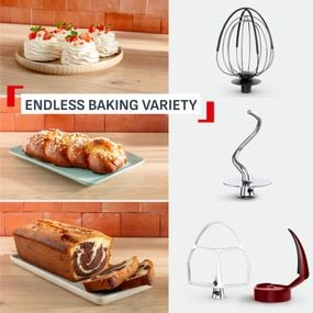 Robot de bucatarie Tefal Bake Partner+ QB540BF0, 1100 W, 4.6 L, 8 trepte de viteza, cantar incorporat, functie Pulse, functie Smart Bake Detect, tel, carlig pentru aluaturi grele, inox, gri