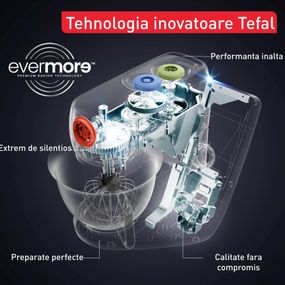 Robot de bucatarie Tefal i-Coach Touch QB950D38, 1200W, 5.5L, ecran tactil, 10 trepte de viteza, 21 programe, negru