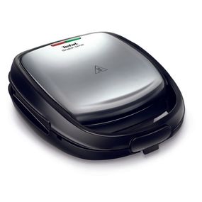 Sandwich maker multifuncțional 3in1 SNACK TIME SW342D38, 3 plăci, indicator sfârşit preîncălzire, măner izolat,  dispozitiv pentru blocare inox/negru