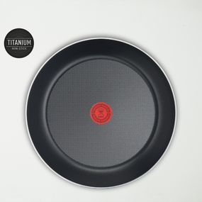 Set 10 piese Tefal Ingenio Easy Cook & Clean L1529402, cratita 16 / 20 cm, tigaie 22 / 24 / 28 cm, tigaie saute 24 cm, wok 26 cm, 2 capace ermetice 16 / 20 cm, 1 maner detasatbil, rosu