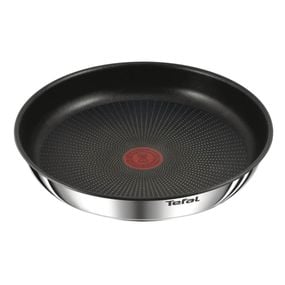 Set 4 piese Tefal Ingenio Emotion L897S455, tigaie de 22/24/28 cm, m&acirc;ner detașabil, &icirc;nveliș antiaderent, Thermo-Signal, inducție, argintiu