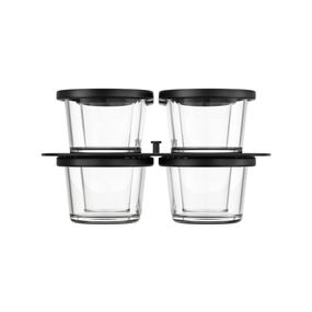 Set 8 borcane Tefal Easy Fry Silence XA1140E2, compatibile cu friteuzele cu aer cald Tefal Easy Fry Silence de 5 L, sticlă, capace incluse, compatibile cu mașina de spălat vase, transparent