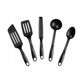 Set de 5 piese Tefal Bienvenue K001A504, rezistent la temperaturi &icirc;nalte, nylon cu 15% fibră de sticlă, negru