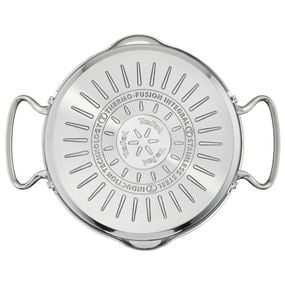 Set de 7 piese Tefal Duetto+ G719S735, oale cu capac de sticlă 16 / 20 / 24 cm, cratiță 16 cm, inducție, inox, m&acirc;nere nituite, margini turnare, gradații interioare, argintiu
