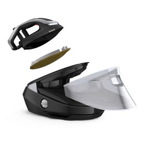 Stație de călcat de înaltă presiune  Pro Express Vision Tefal GV9821E0, Smart LED Vision, 3000 W, 180 g/min, 9 bari, 800 g/min, tehnologie Smart Steam, colector calcar, negru & argintiu
