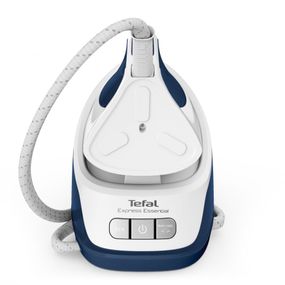 Stație de călcat cu abur TEFAL Express Essential SV6116E0, 2200W, 270g/min, 1.4l, talpă ceramică, alb-albastru